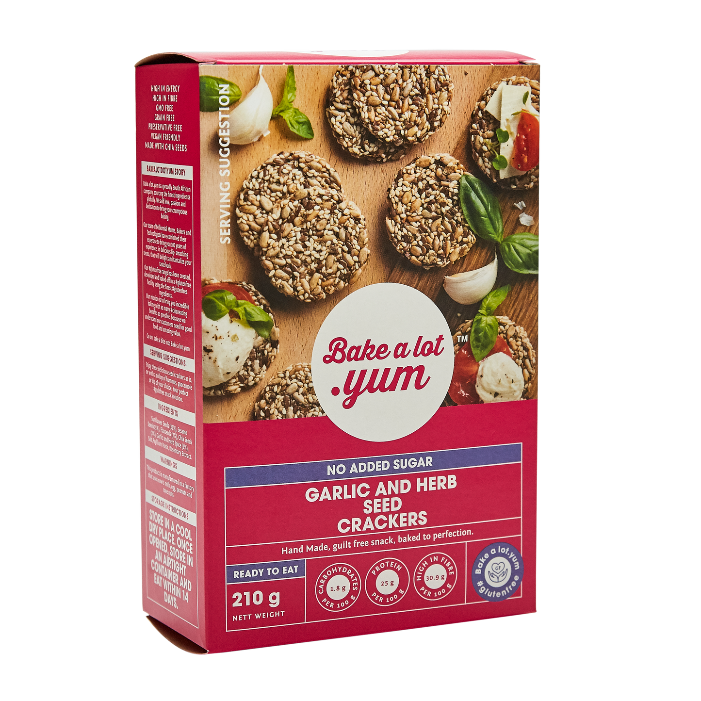 Garlic & Herb Seed Crackers 210g